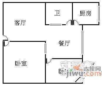 滨海之窗2室2厅1卫86㎡户型图