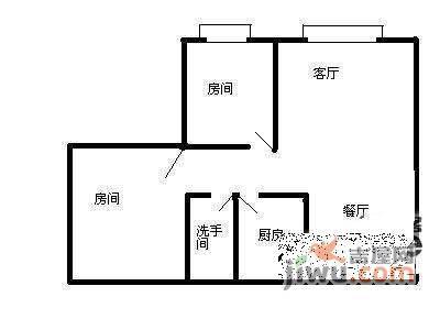 滨海之窗2室2厅1卫86㎡户型图