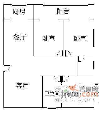 滨海之窗3室2厅2卫110㎡户型图