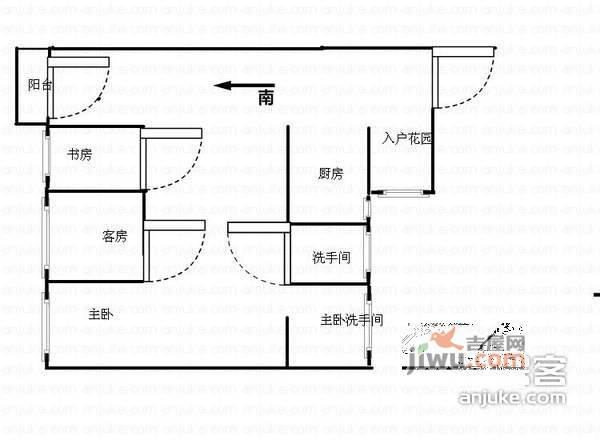 滨海之窗3室2厅2卫110㎡户型图