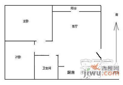 金碧世家2室2厅1卫75㎡户型图