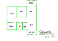 景园2室2厅2卫74㎡户型图