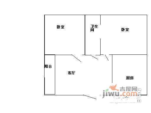 乐景花园2室2厅1卫78㎡户型图