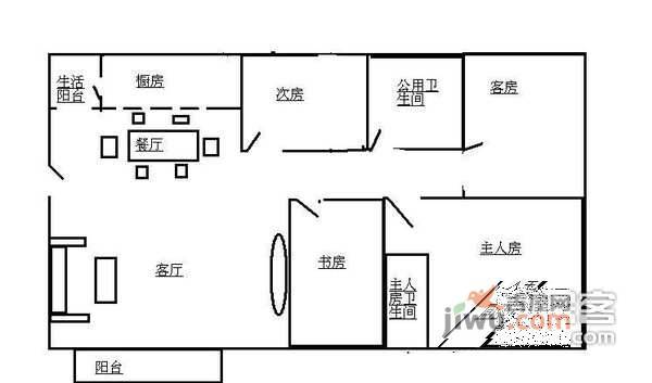 乐景花园4室2厅2卫120㎡户型图