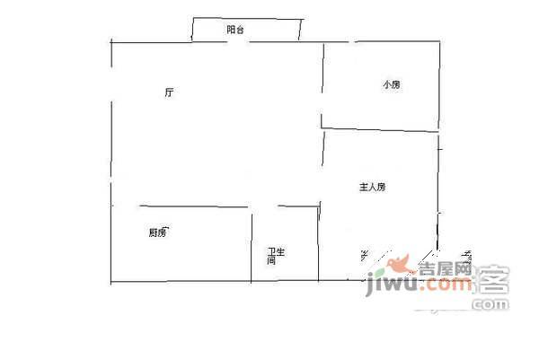 泰华大厦2室2厅1卫73㎡户型图