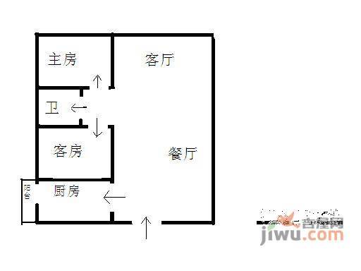 东方凤雅台2室2厅1卫195㎡户型图