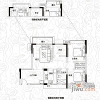 中海阳光玫瑰园3室2厅2卫108㎡户型图