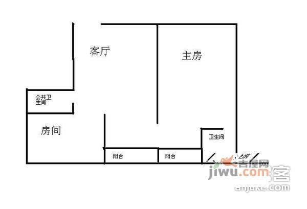 春华四季园2室2厅1卫75㎡户型图