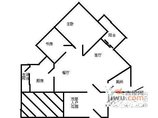 春华四季园2室2厅1卫75㎡户型图