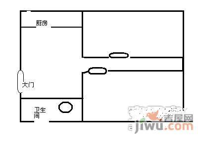 缤纷世界花园2室2厅1卫77㎡户型图