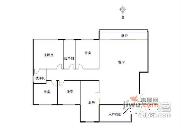 缤纷世界花园4室2厅2卫141㎡户型图