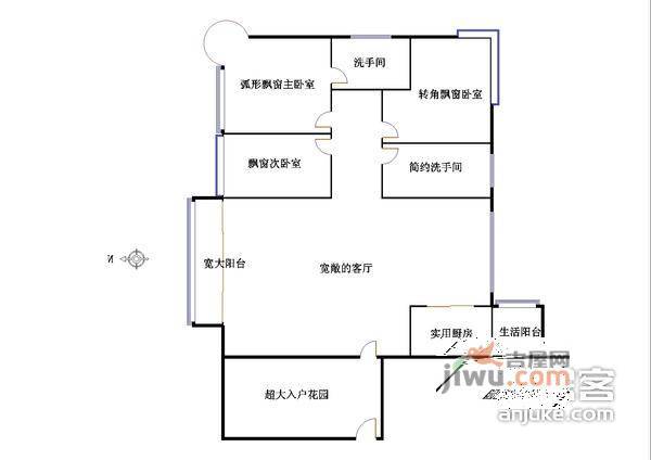 缤纷世界花园3室2厅2卫112㎡户型图