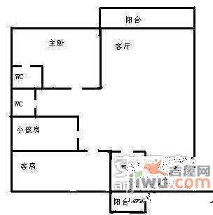 桃源居12区3室2厅2卫117㎡户型图