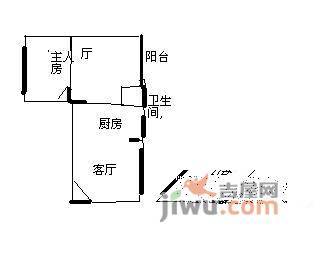 集信名城1室1厅1卫户型图