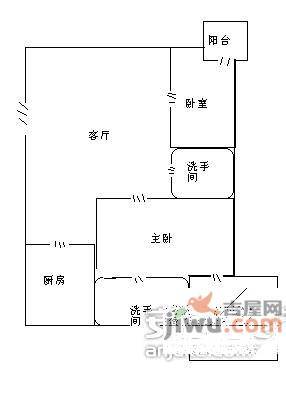 集信名城1室1厅1卫户型图