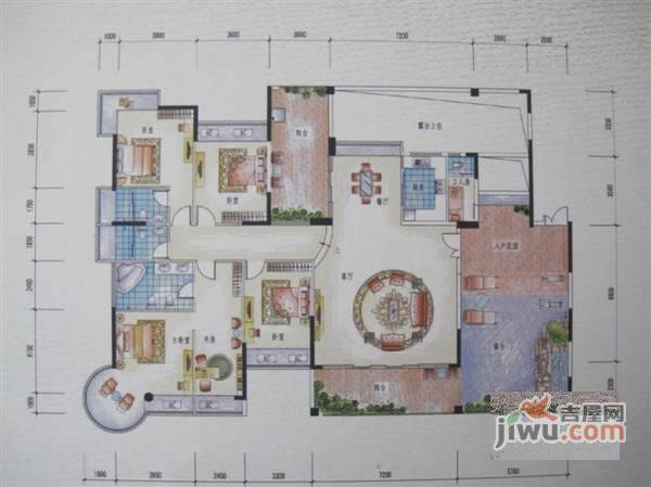 集信名城4室2厅2卫183㎡户型图