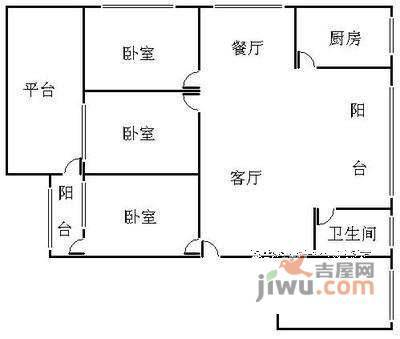 棕榈堡花园3室2厅2卫184㎡户型图