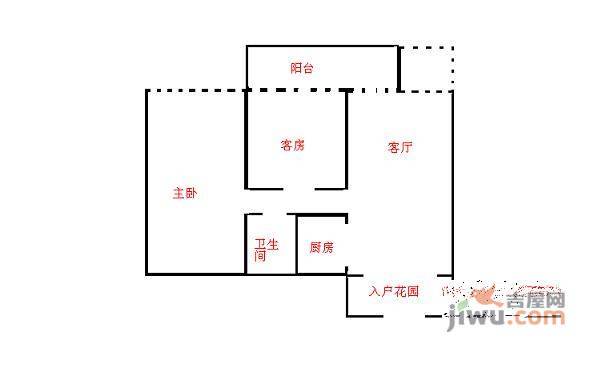 茵悦之生花园2室2厅1卫74㎡户型图