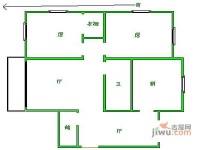 富通丽沙花都3室2厅1卫118㎡户型图