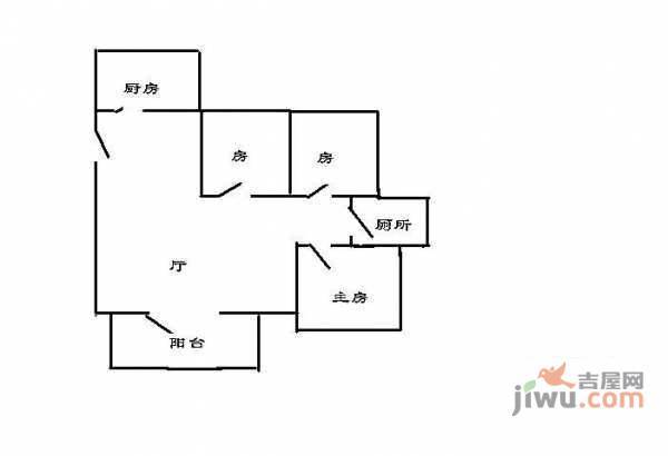 桃源居3室2厅2卫114㎡户型图