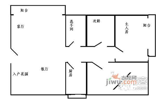 圣淘沙骏园4室2厅2卫123㎡户型图