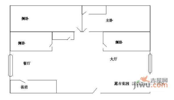 圣淘沙骏园3室2厅2卫123㎡户型图