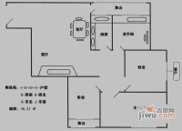 阳光花园一期3室2厅1卫104㎡户型图