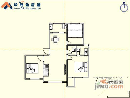 观海台花园3室2厅2卫110㎡户型图