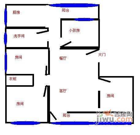 富通好旺角5室2厅3卫181㎡户型图