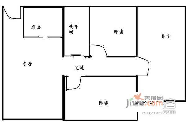 富通好旺角3室2厅2卫户型图