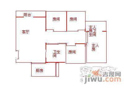 海湾明珠花园3室2厅1卫106㎡户型图