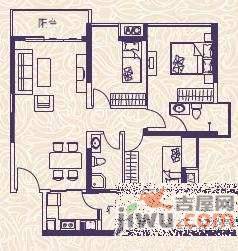 信义假日名城六期3室2厅2卫100㎡户型图