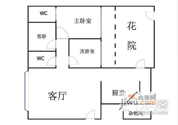 左庭右院南区3室2厅2卫118㎡户型图