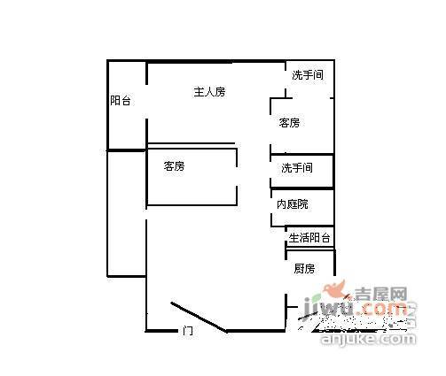 左庭右院南区3室2厅2卫118㎡户型图