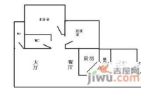 左庭右院南区3室2厅1卫113㎡户型图