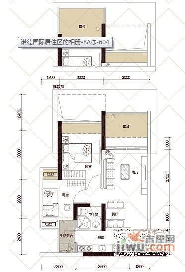 诺德假日花园2室1厅1卫78㎡户型图