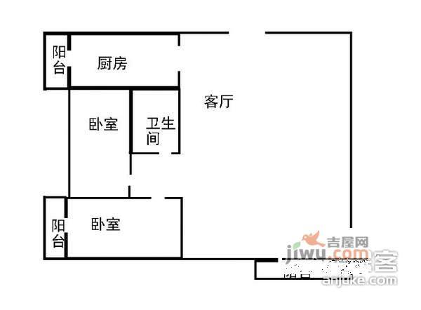 建安新村3室2厅2卫138㎡户型图