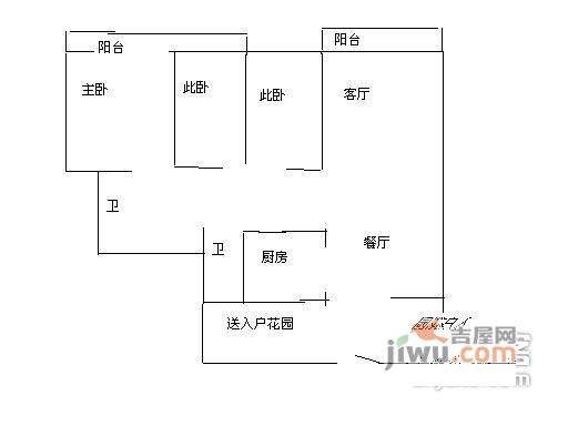 深业新岸线三期3室2厅2卫150㎡户型图