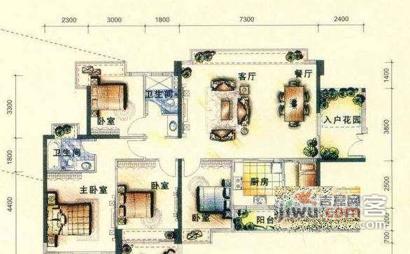 深业新岸线三期5室2厅2卫202㎡户型图