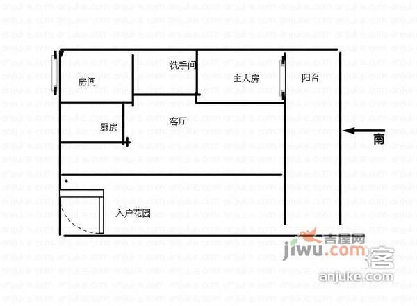 槟城西岸华庭2室2厅1卫户型图