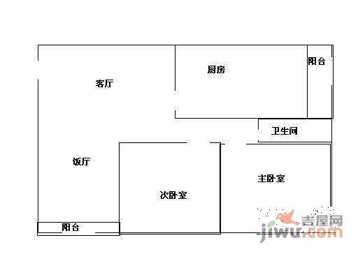 丹枫雅苑2室2厅1卫76㎡户型图