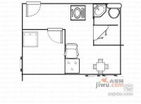 兰园小区1室1厅1卫48㎡户型图