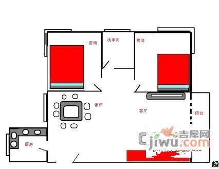 东门1682室1厅1卫67㎡户型图