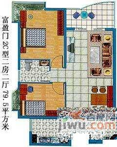 天骄世家2室2厅1卫82㎡户型图