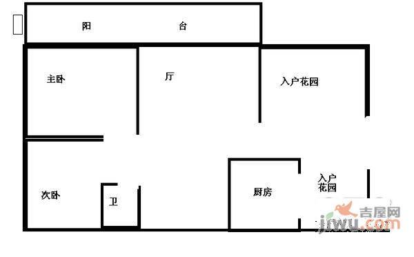 城市明珠3室2厅1卫110㎡户型图