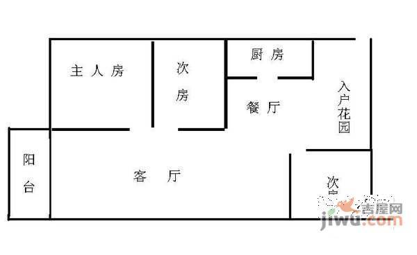 城市明珠3室2厅1卫110㎡户型图