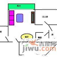 城市明珠3室2厅1卫110㎡户型图