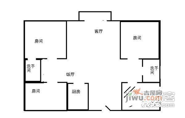 弘雅花园丽景城4室2厅2卫132㎡户型图