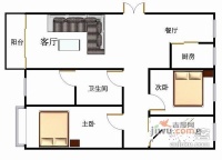 百花苑3室2厅1卫120㎡户型图