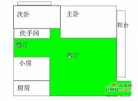 紫荆花园3室2厅2卫132㎡户型图